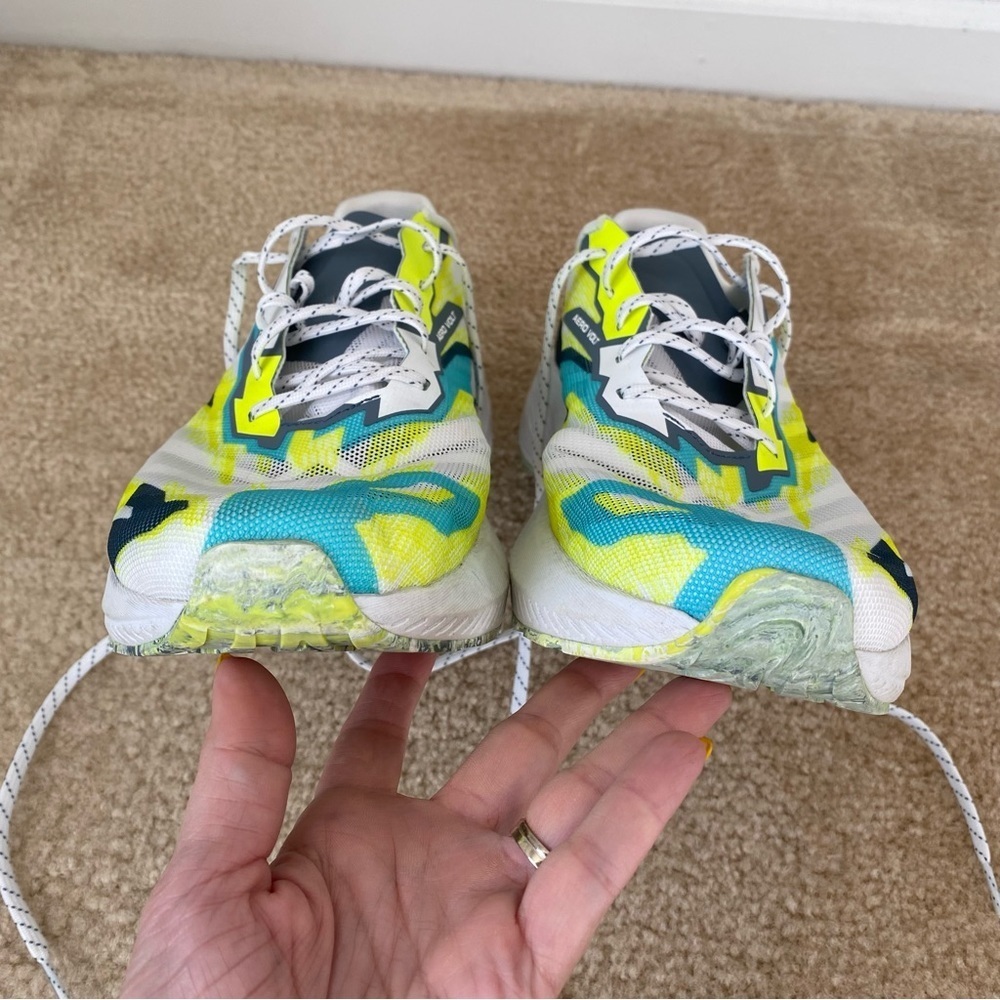 Salomon Men’s Aero Volt Running Shoes White China/Blue/Safety Yellow Size 12.5 - Picture 3 of 10